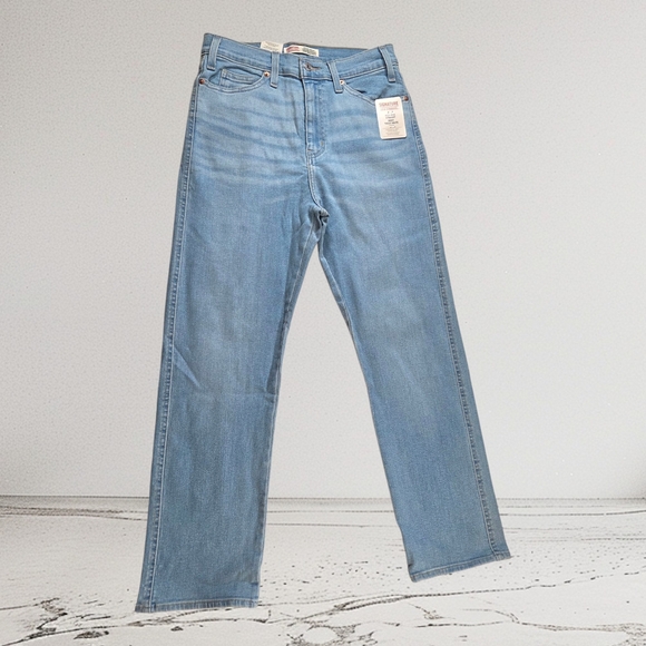 Signature By Levi's Women's High Rise Straight Leg Jean Size 8 - Picture 2 of 9